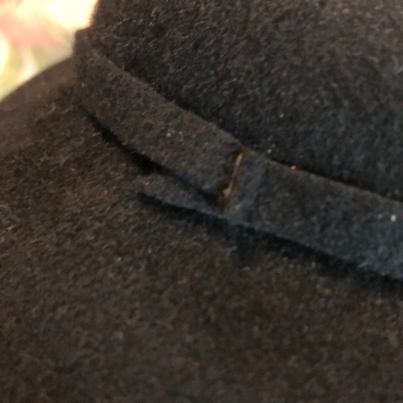 VINTAGE 60’s NECO Elongated Pillbox Hat WOOL black Audrey Hepburn VIBE Classic - Picture 5 of 12